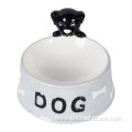 Custom Logo Printed Ceramic Pet Feeder Dog Bowl